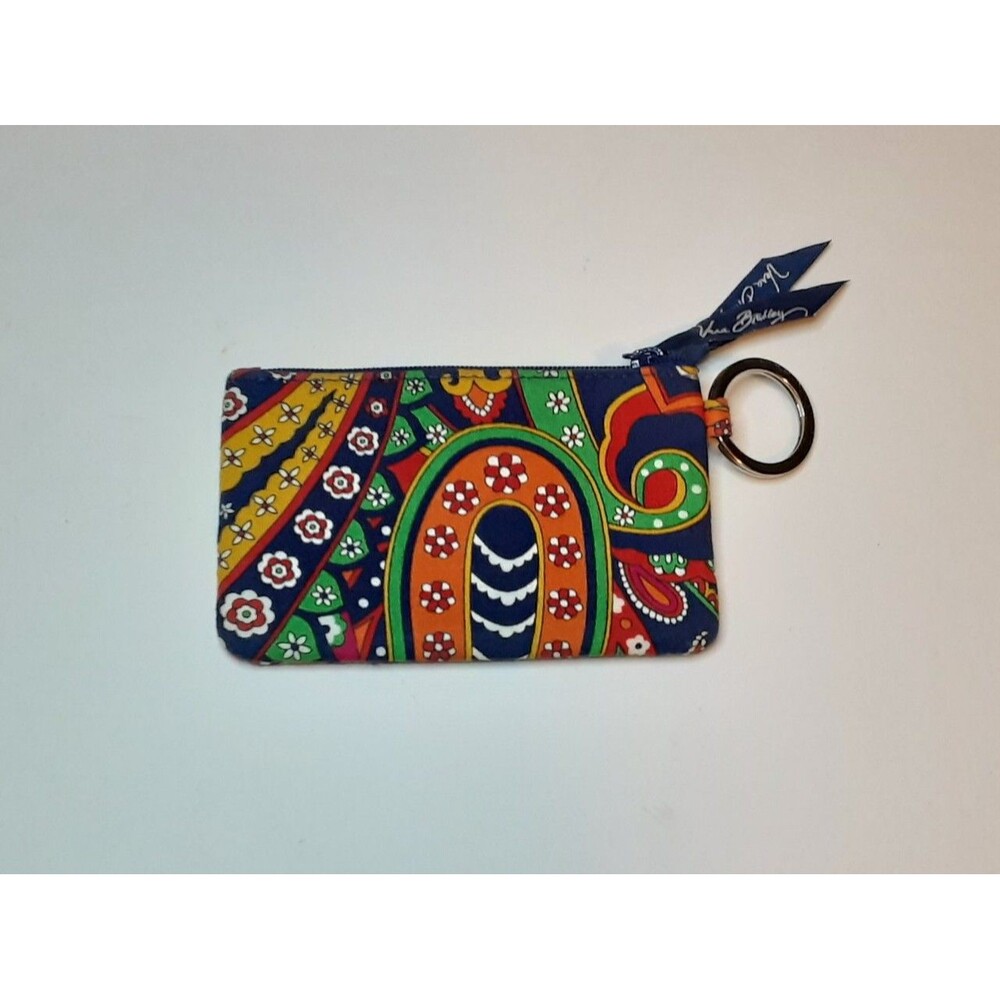 Vera Bradley Multi Floral Zip ID Case Holder Change Purse